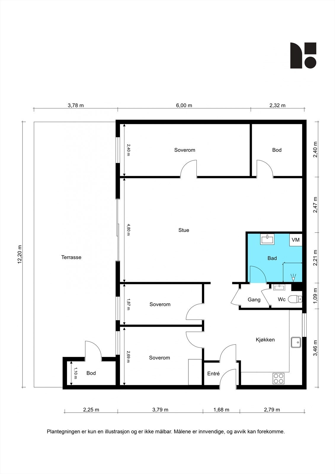 Plantegning 8. etasje Galleribilde