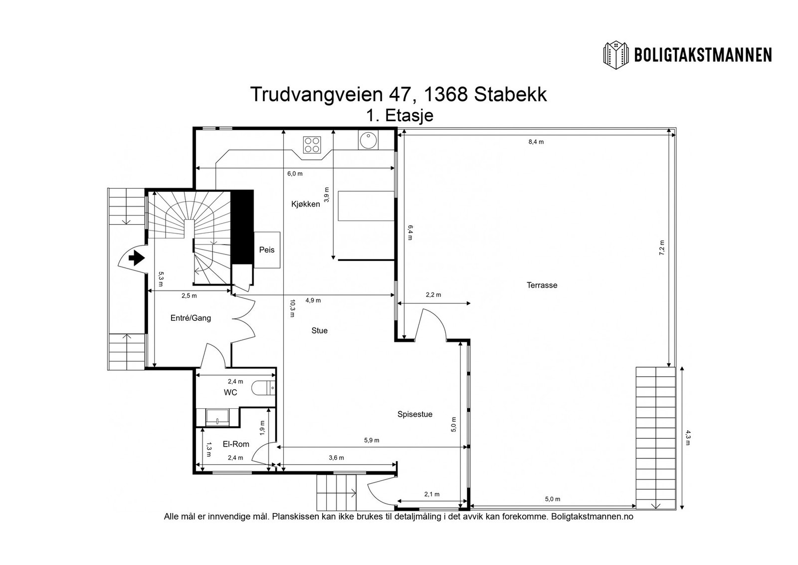 Plantegning 1. etasje. Galleribilde