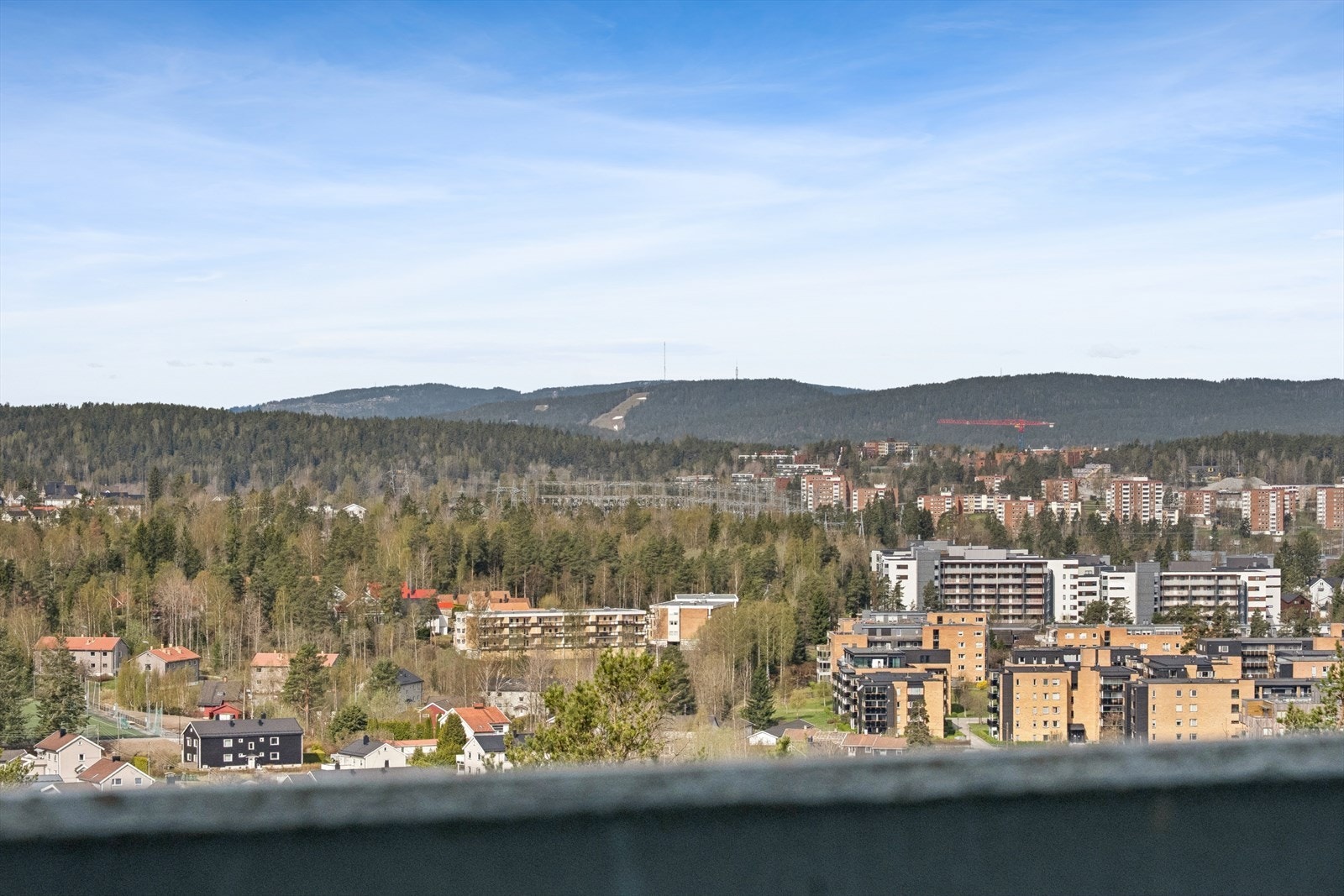 Flott utsikt fra balkong. Galleribilde