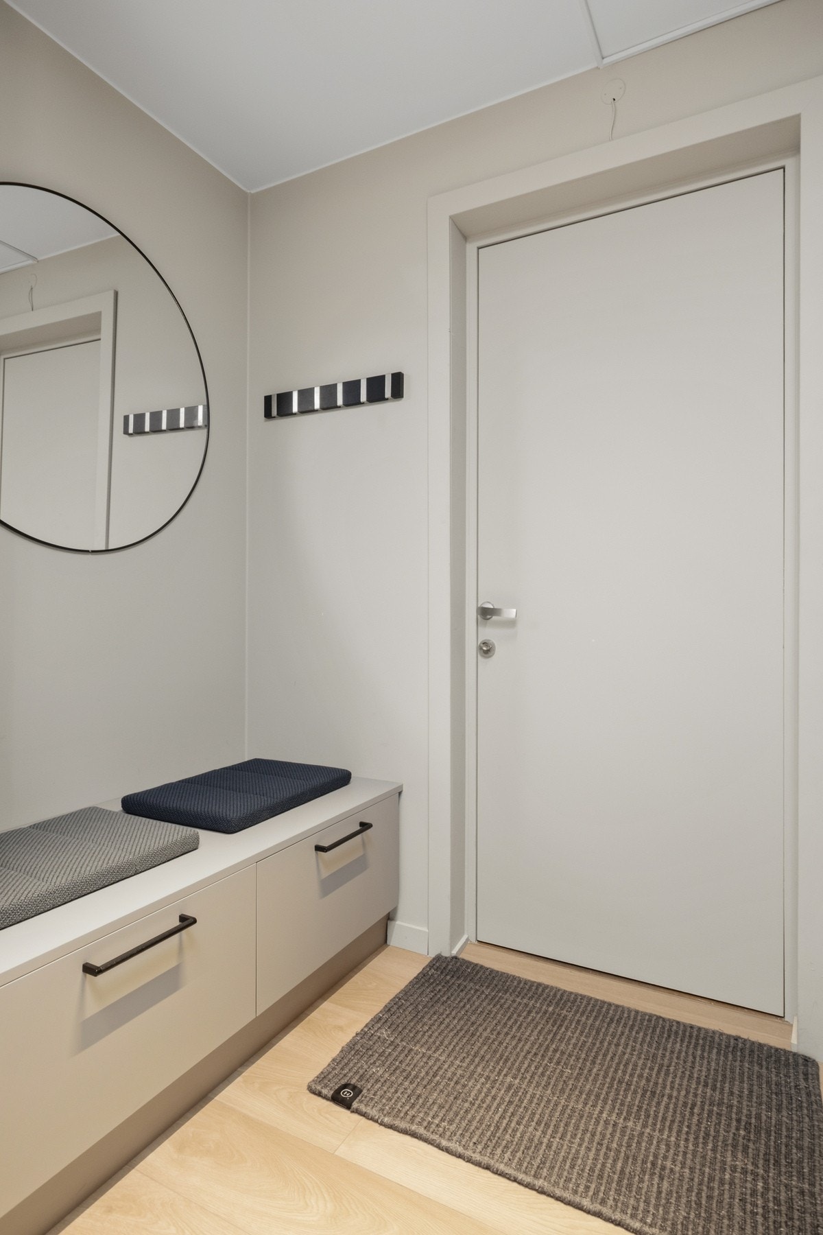 Plassbygd skap i entréen Galleribilde