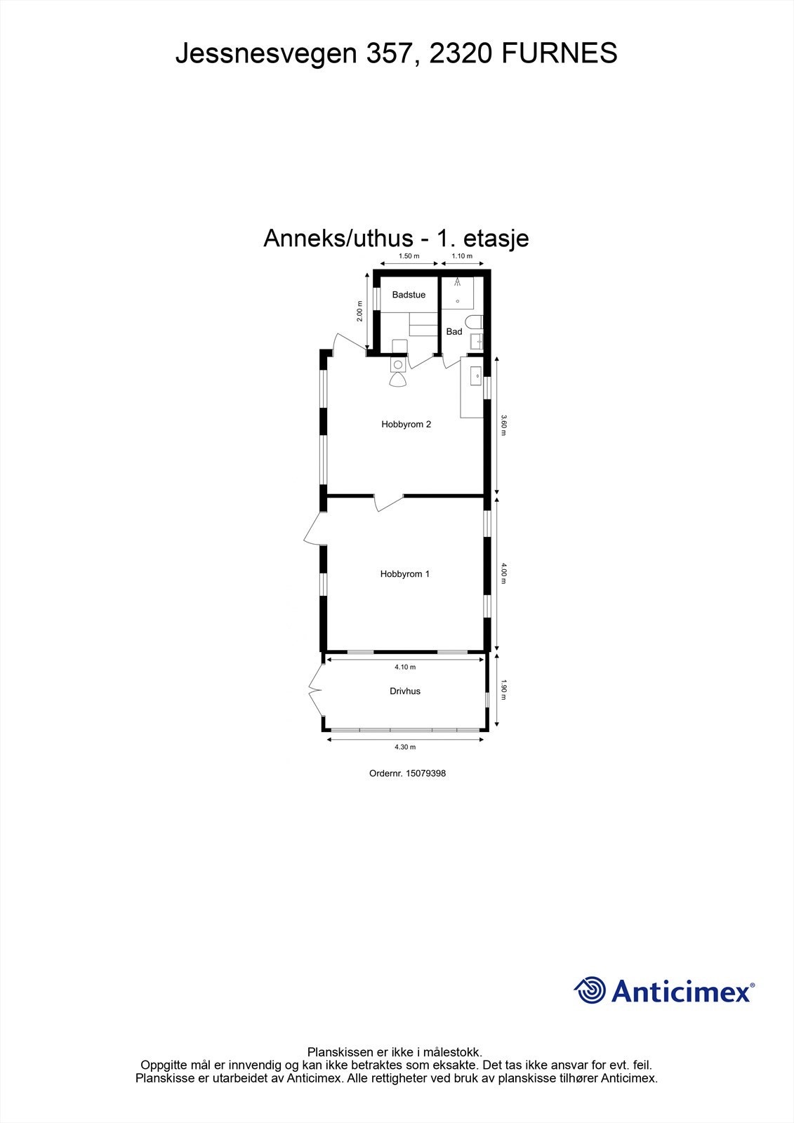 Plantegning - Uthus - 1. etasje Galleribilde