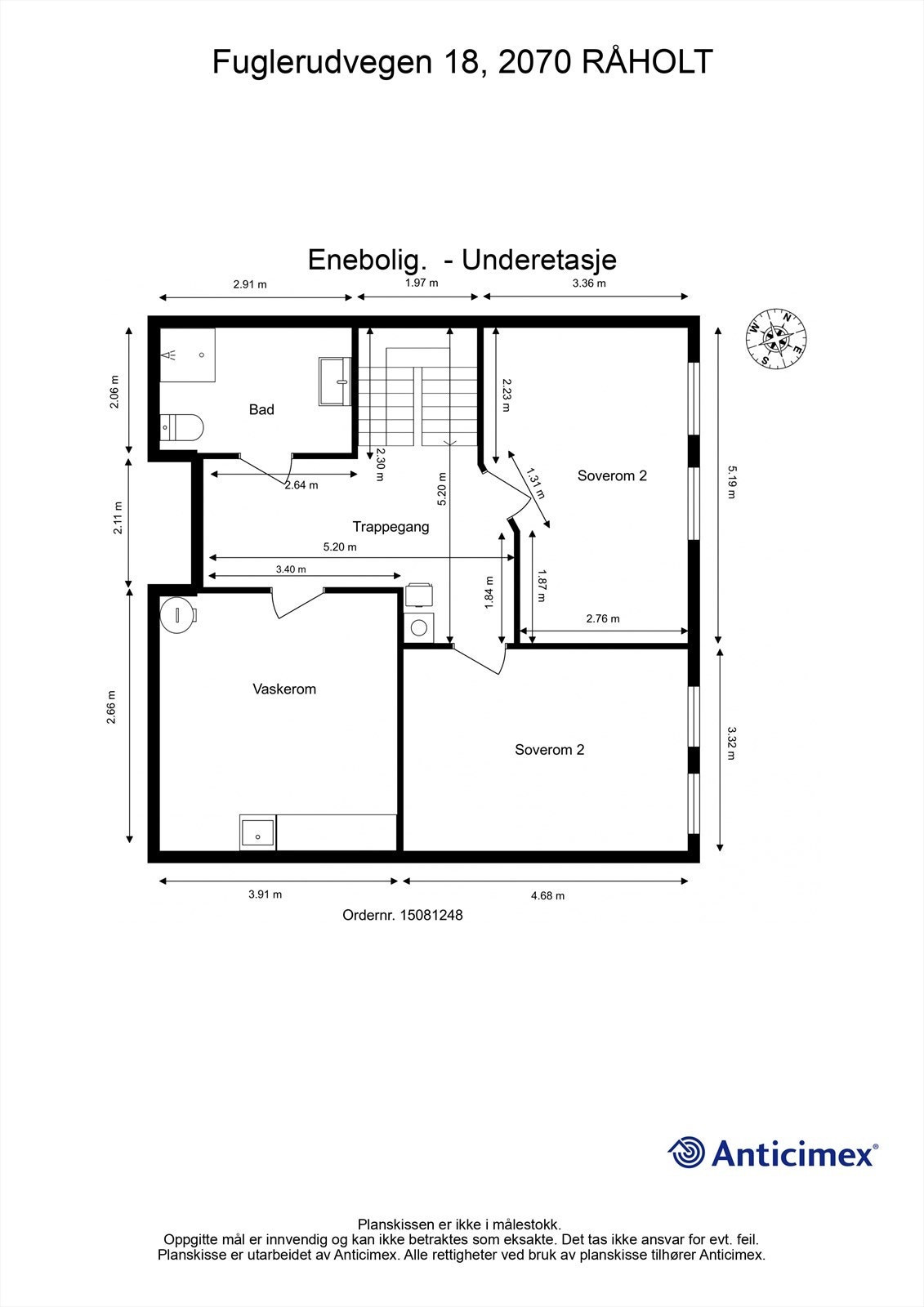 Plantegning underetasjen. Galleribilde