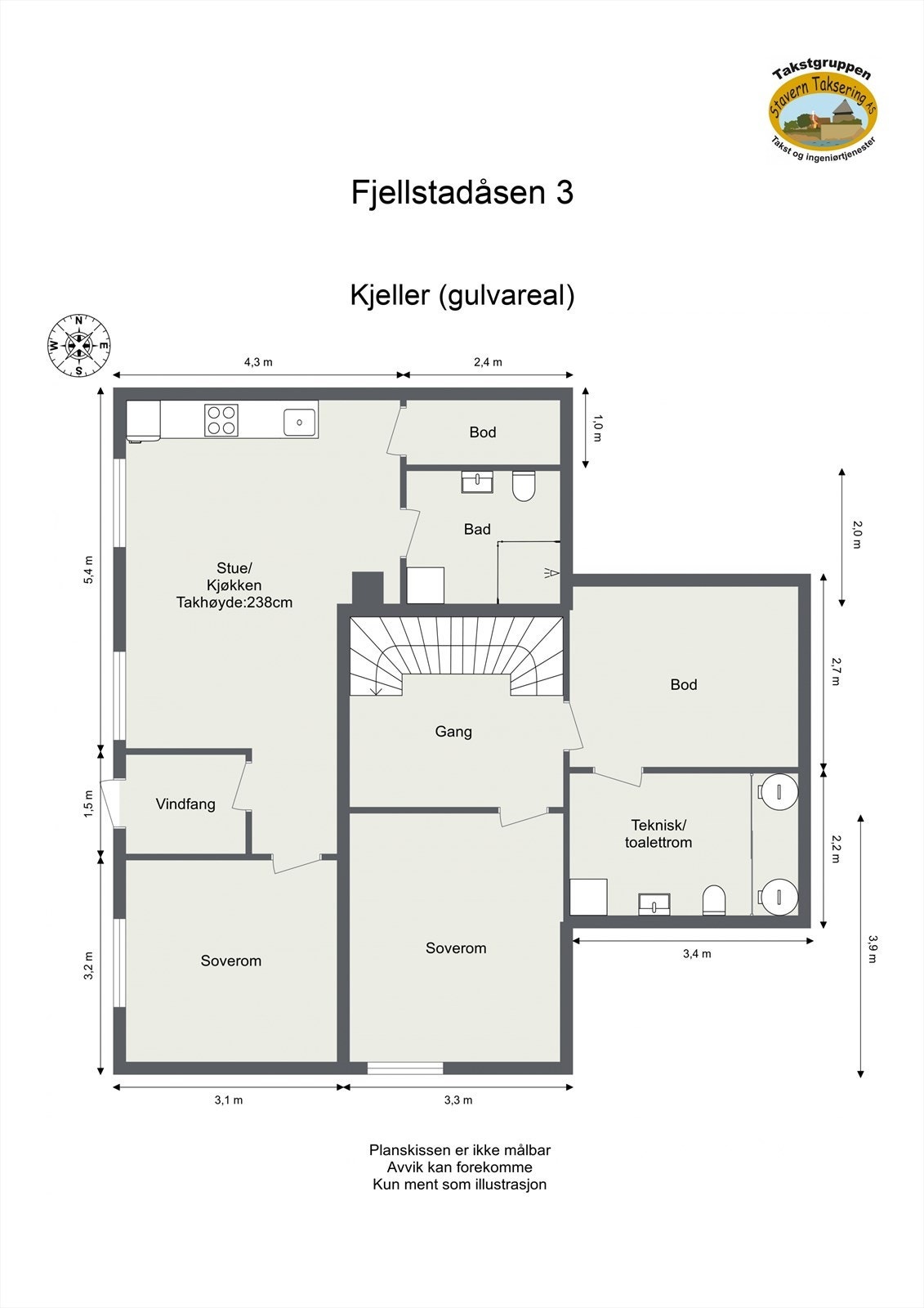 Underetasjen er delt mellom hoveddel og en separat utleiedel (hybel) med egen inngang. Galleribilde