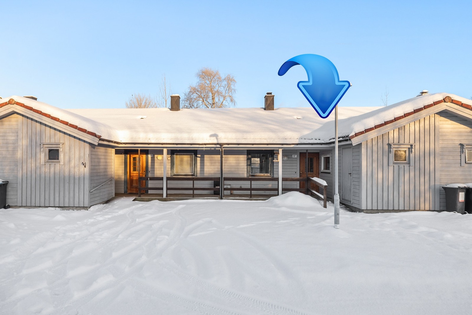 Midtstilt rekkehus i rekke med totalt 4 boenheter Galleribilde