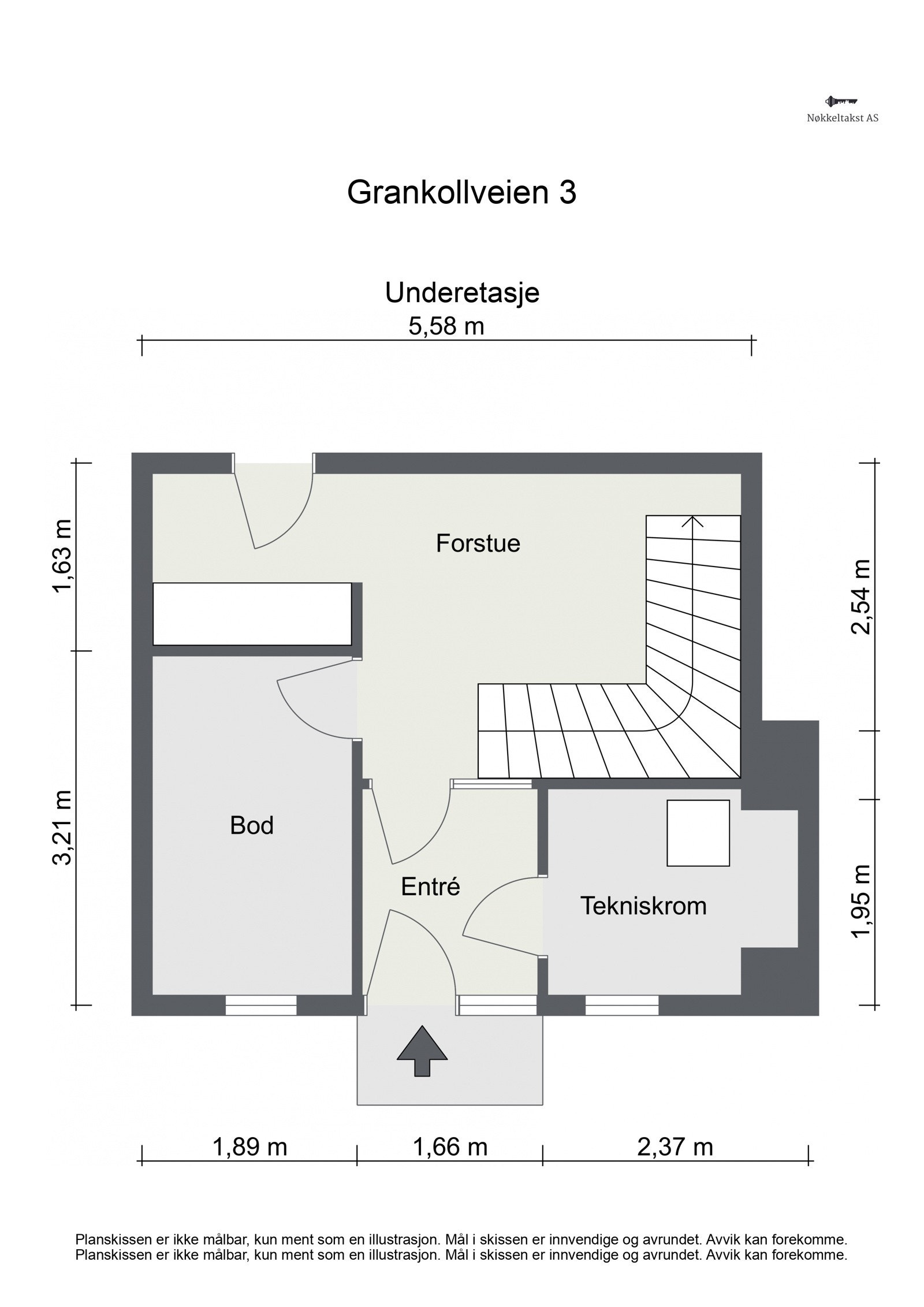 Plantegning underetasje Galleribilde