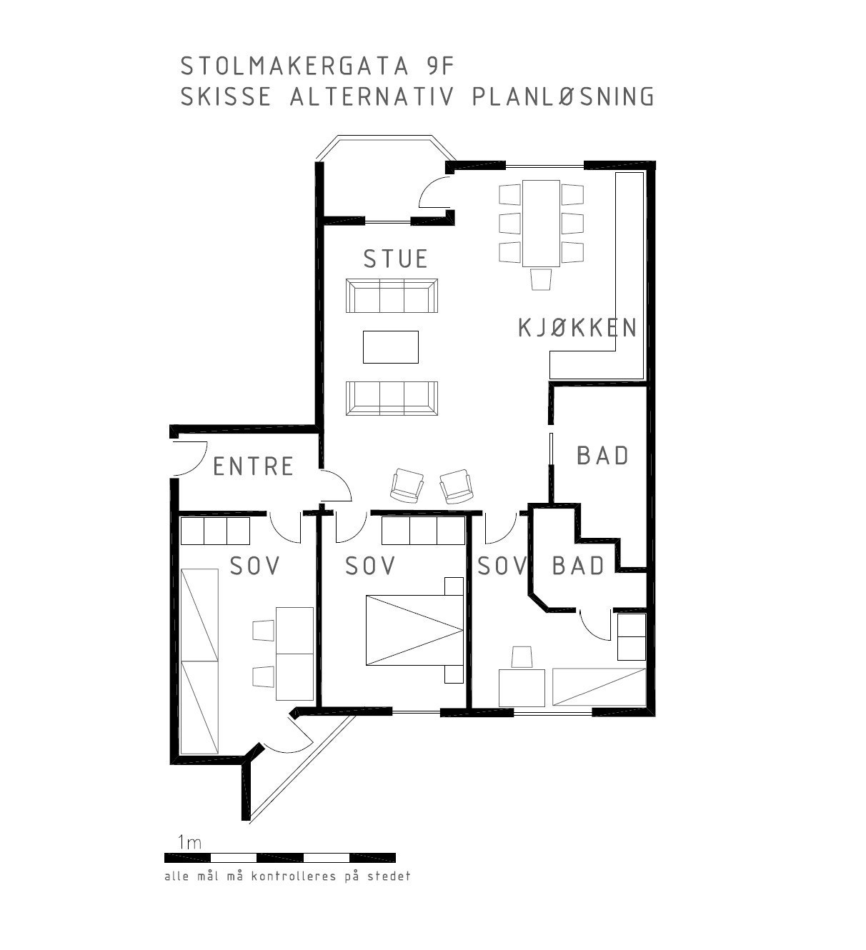 Alternativ plantegning. Galleribilde