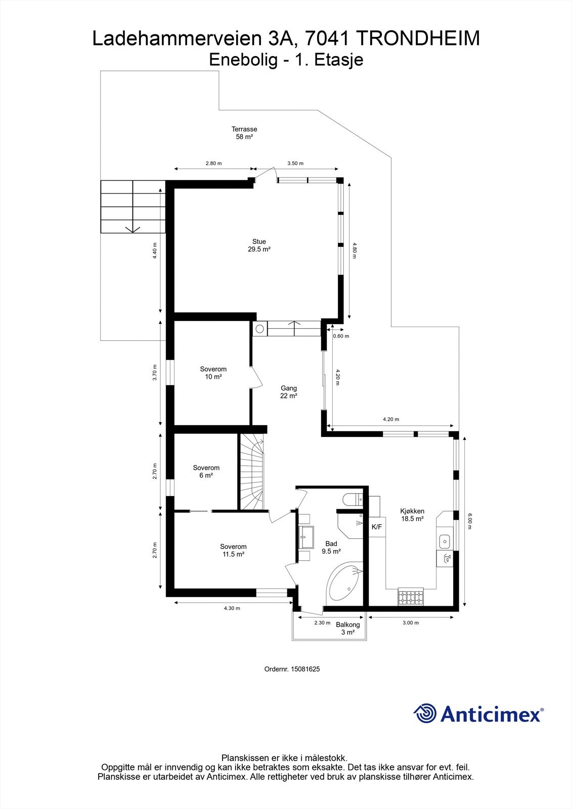 Planskisse 1. etasje. Galleribilde
