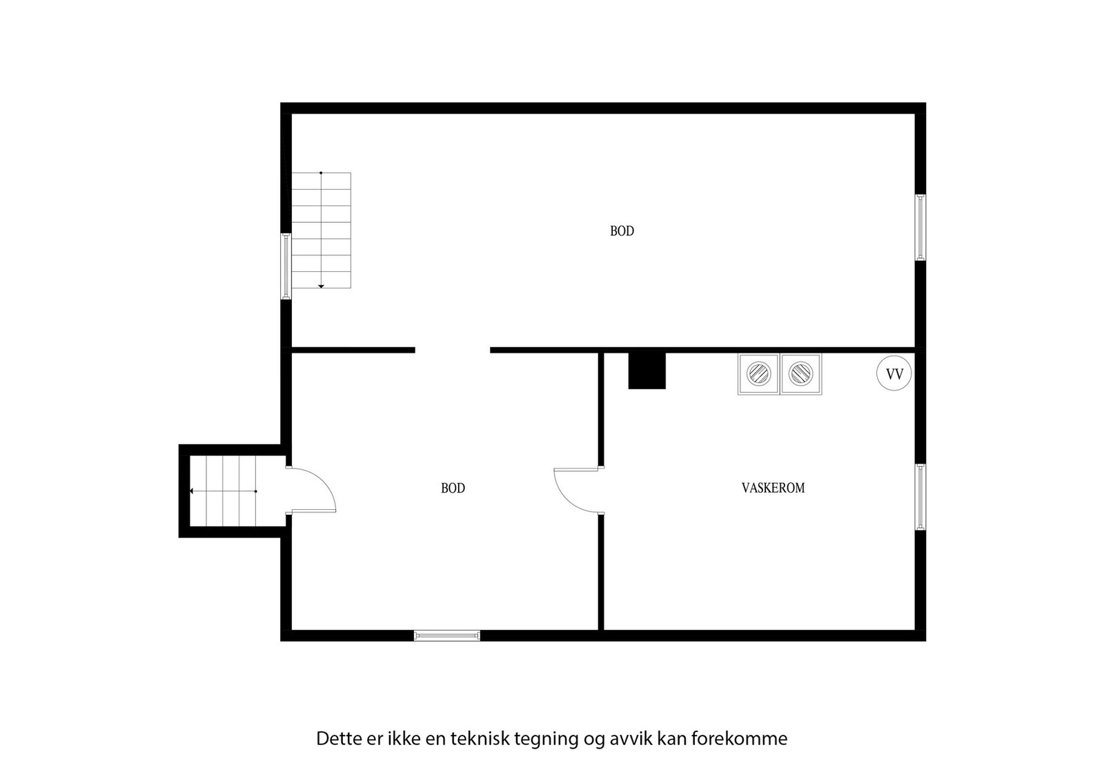 Plantegning kjeller Galleribilde