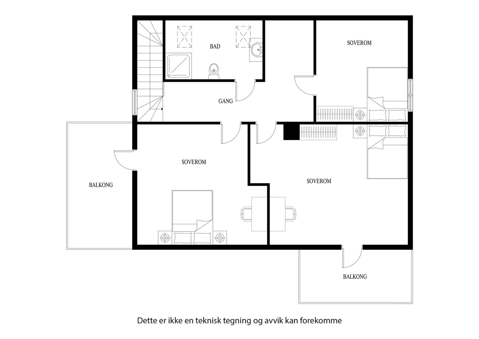 Plantegning 2. etasje Galleribilde