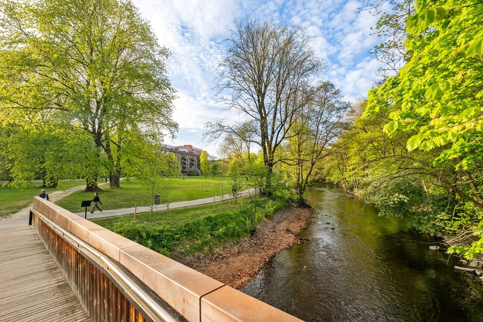 Fra leiligheten er det kort avstand til Akerselva. Galleribilde