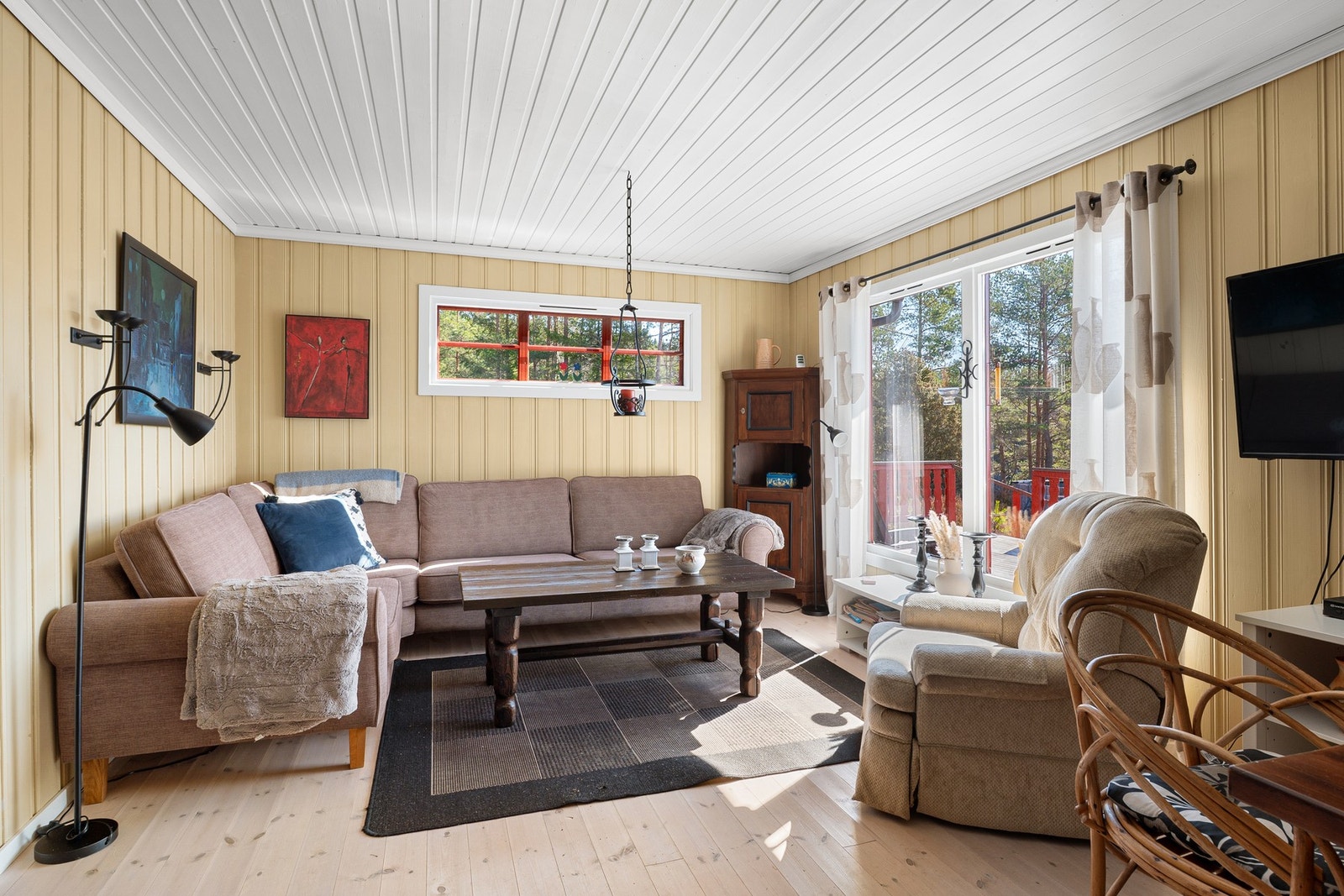 Stue med flott utsikt Galleribilde