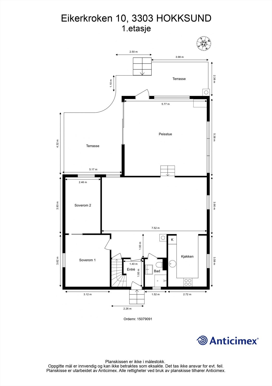 Plantegning 1. etasje Galleribilde