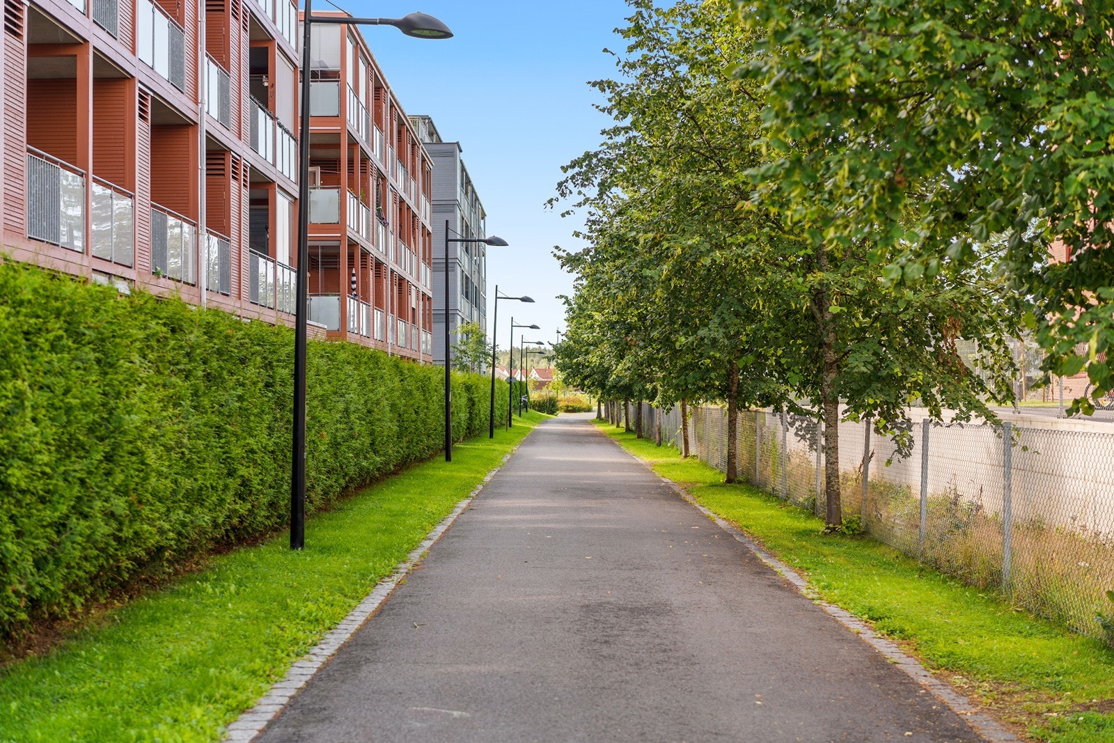 Gangvei og kort vei til Jessheim sentrum Galleribilde