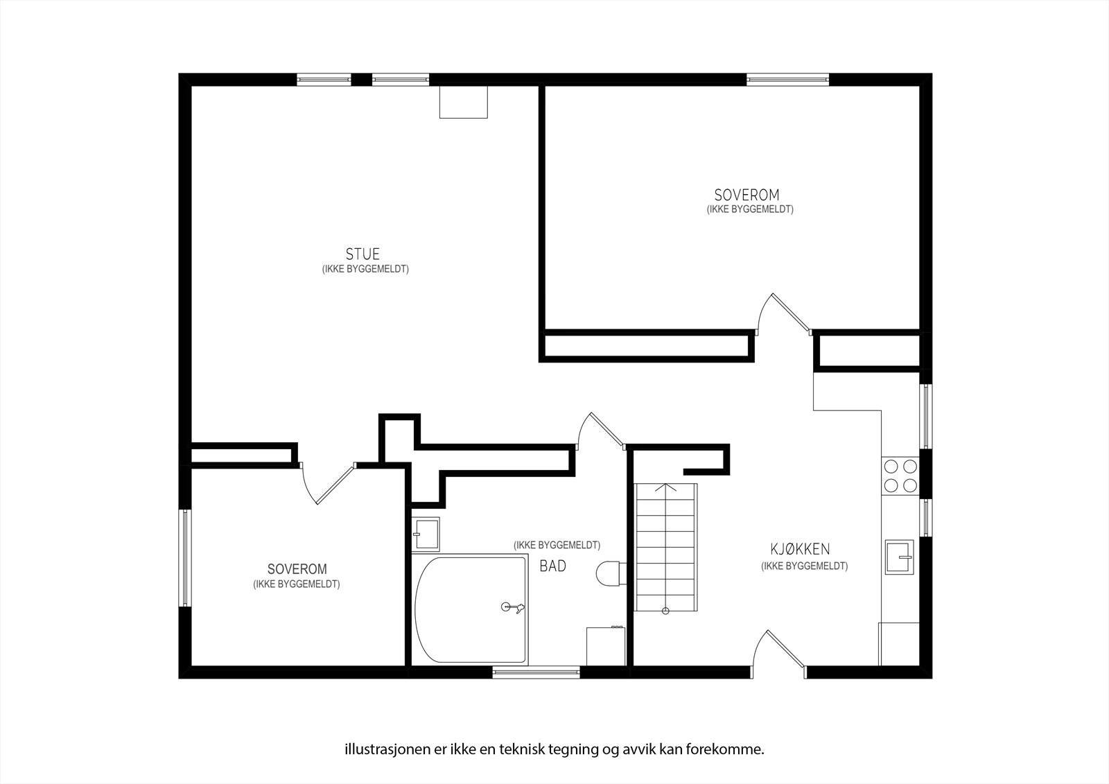 Plantegning underetasje Galleribilde
