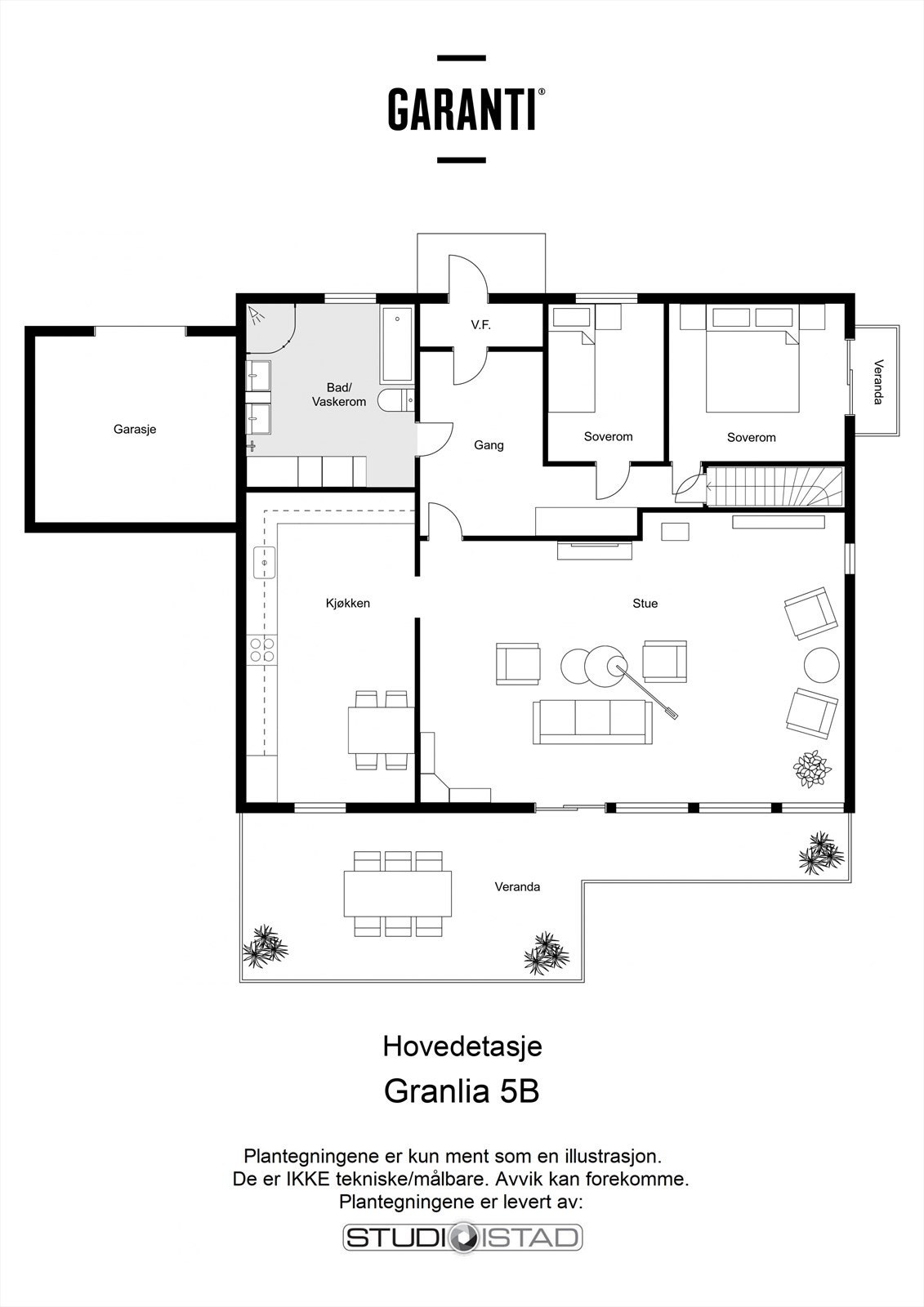 Plantegning hovedetasje Galleribilde