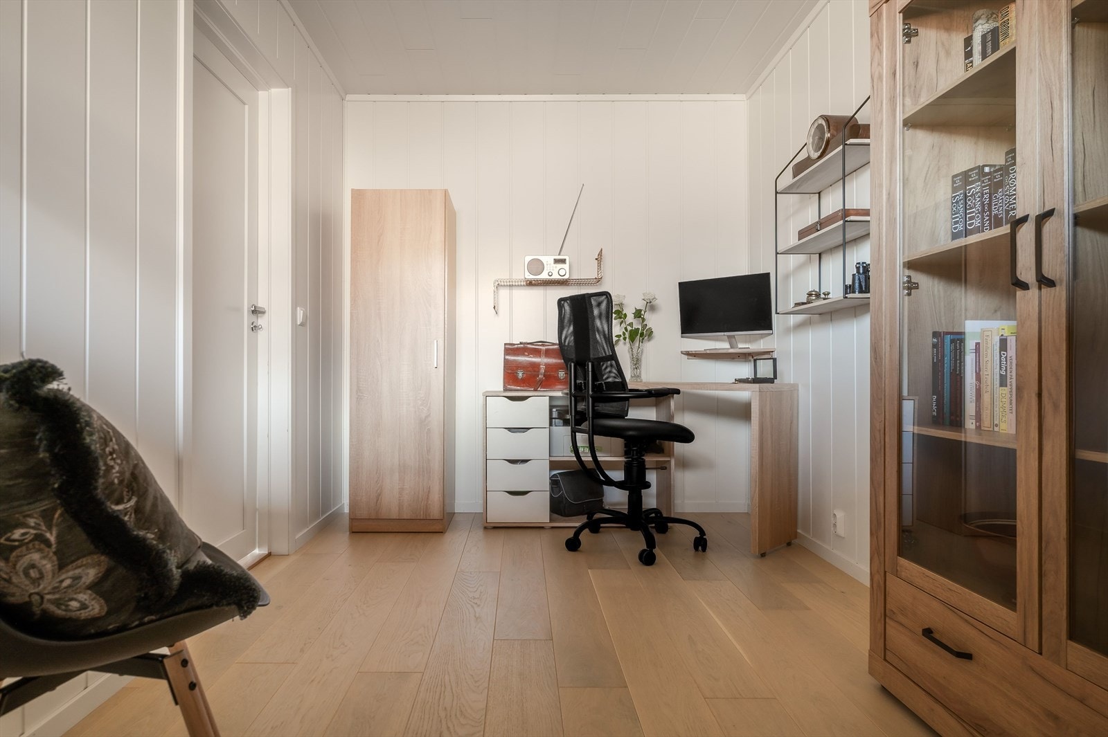 Soverom 3 har vært innredet som et kontor. Galleribilde