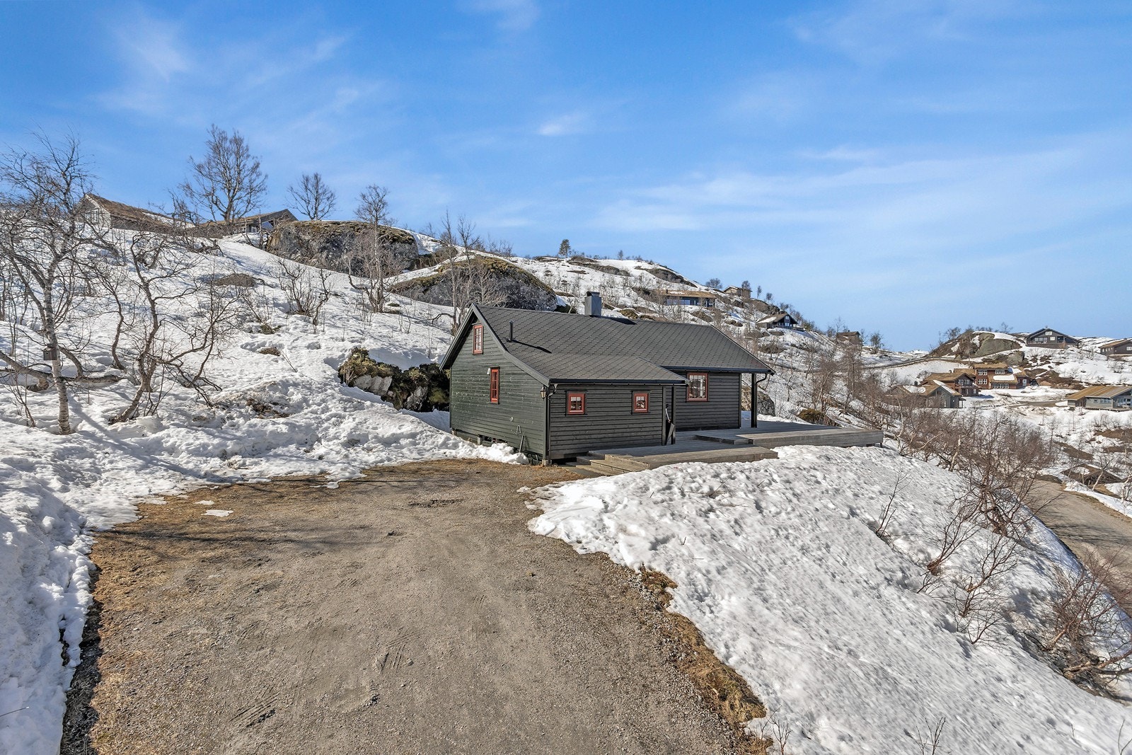 Godt med parkering rett utenfor hytta Galleribilde