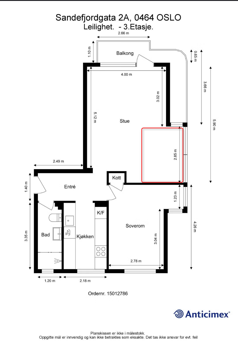 Alternativ planløsning. Galleribilde