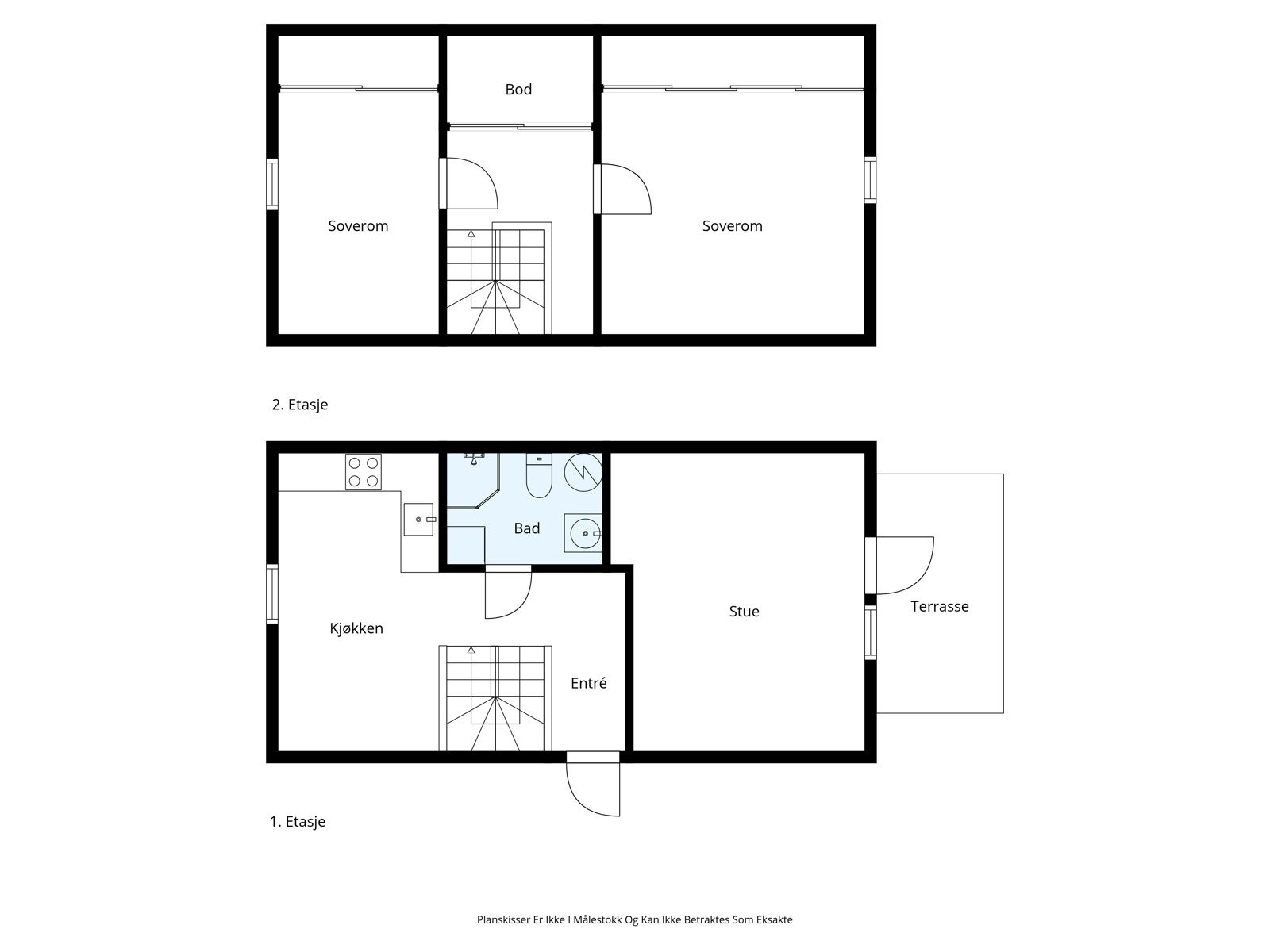 Plantegning 2 og 3 etg. Galleribilde