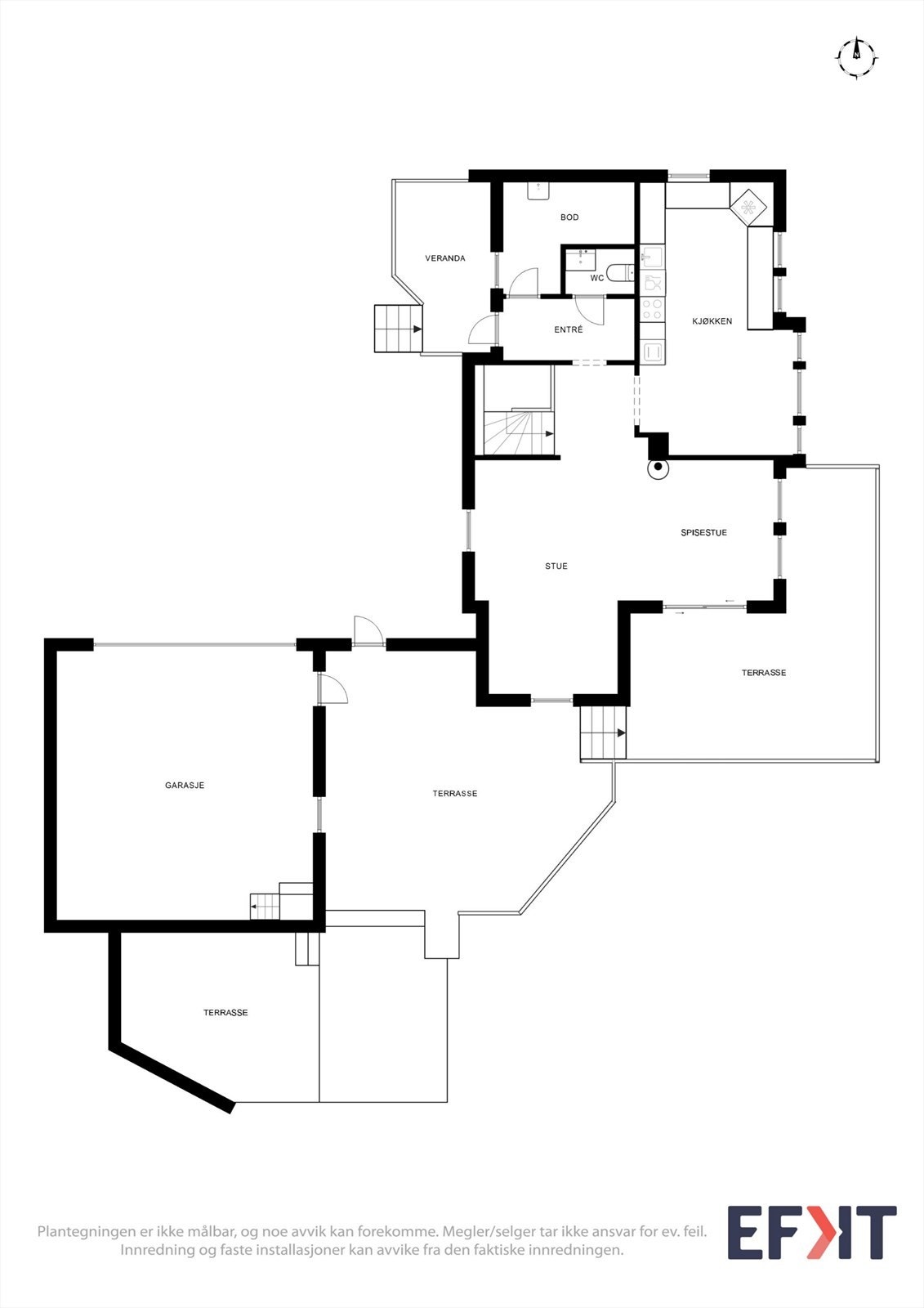 Plantegning 1. etasje Galleribilde