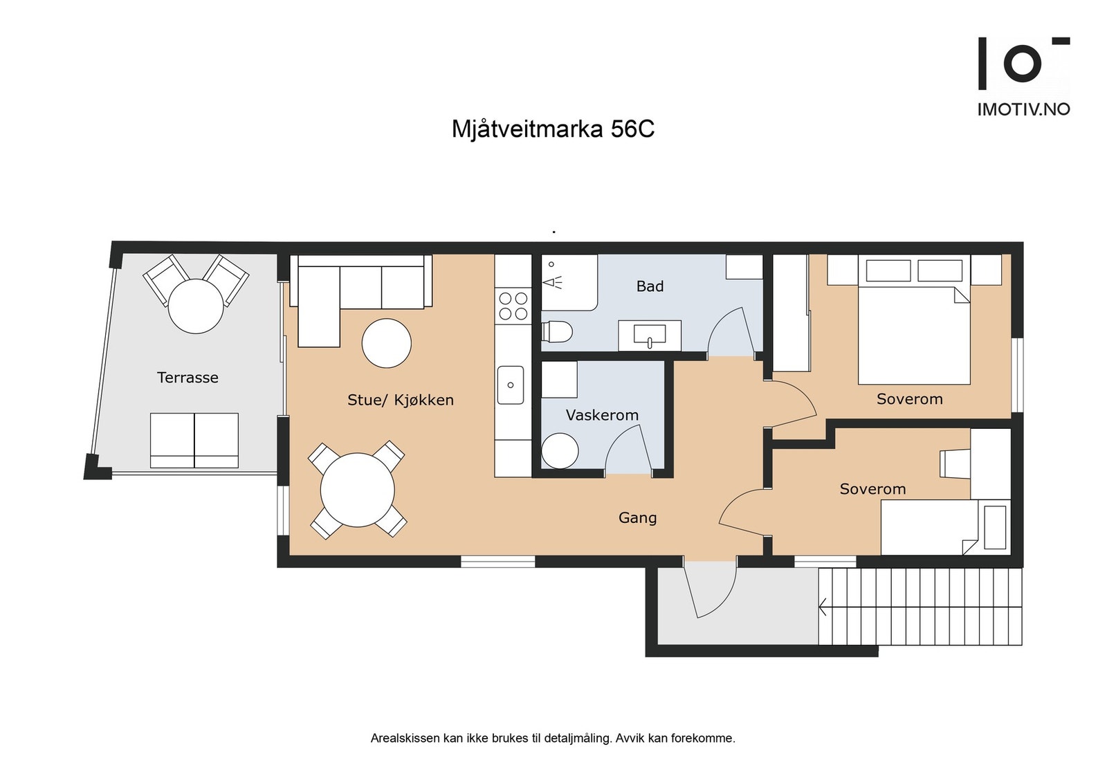 Plantegning - BRA: 58 kvm Galleribilde