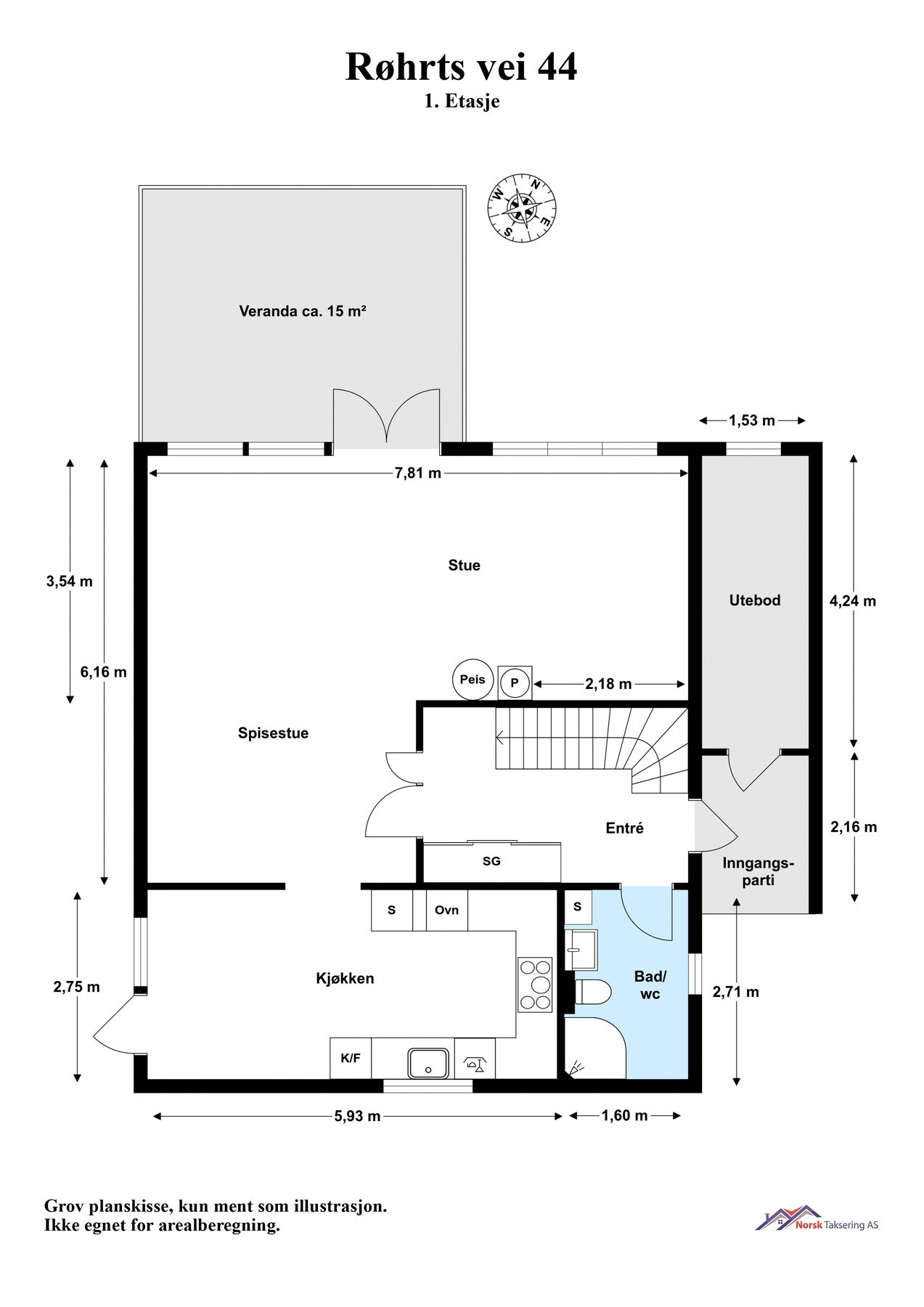 Planskisse 1. etasje Galleribilde