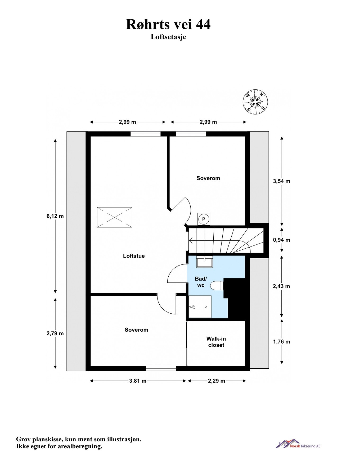 Planskisse 2. loftsetasje Galleribilde