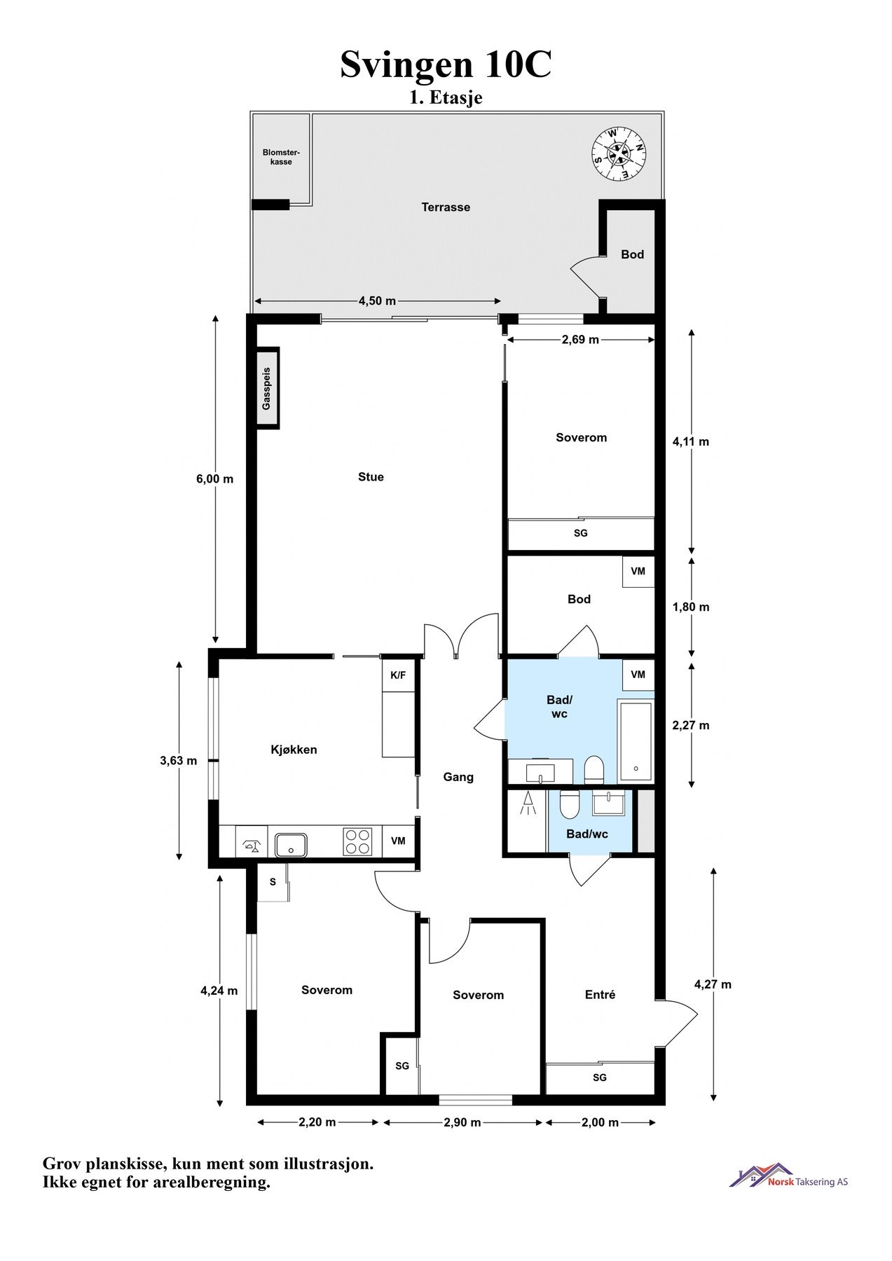 Planskisse Galleribilde