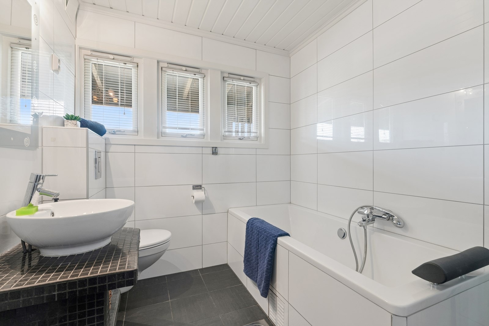 Badet i første etasje ble renovert i 2015 og inneholder både badekar og dusjhjørne. Galleribilde