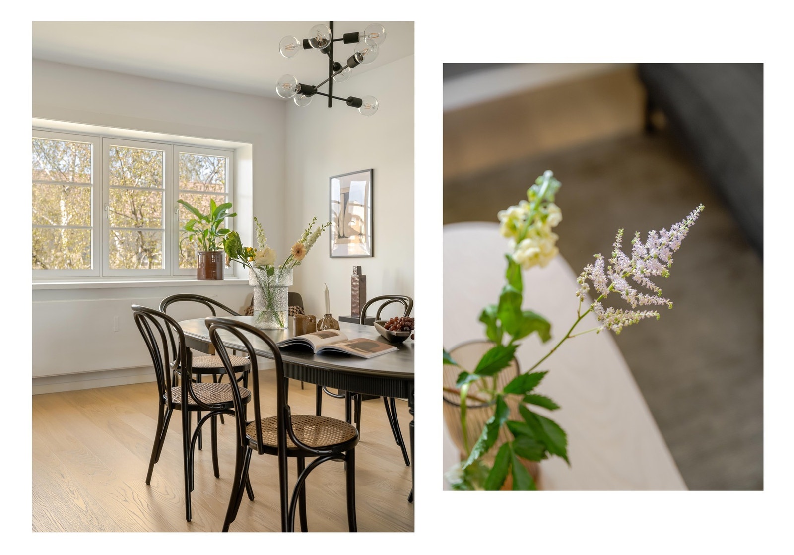 Leiligheten har luftige og store rom med en åpen og sosial kjøkken- og stueløsning, som er perfekt når venner og familie kommer på besøk. Galleribilde