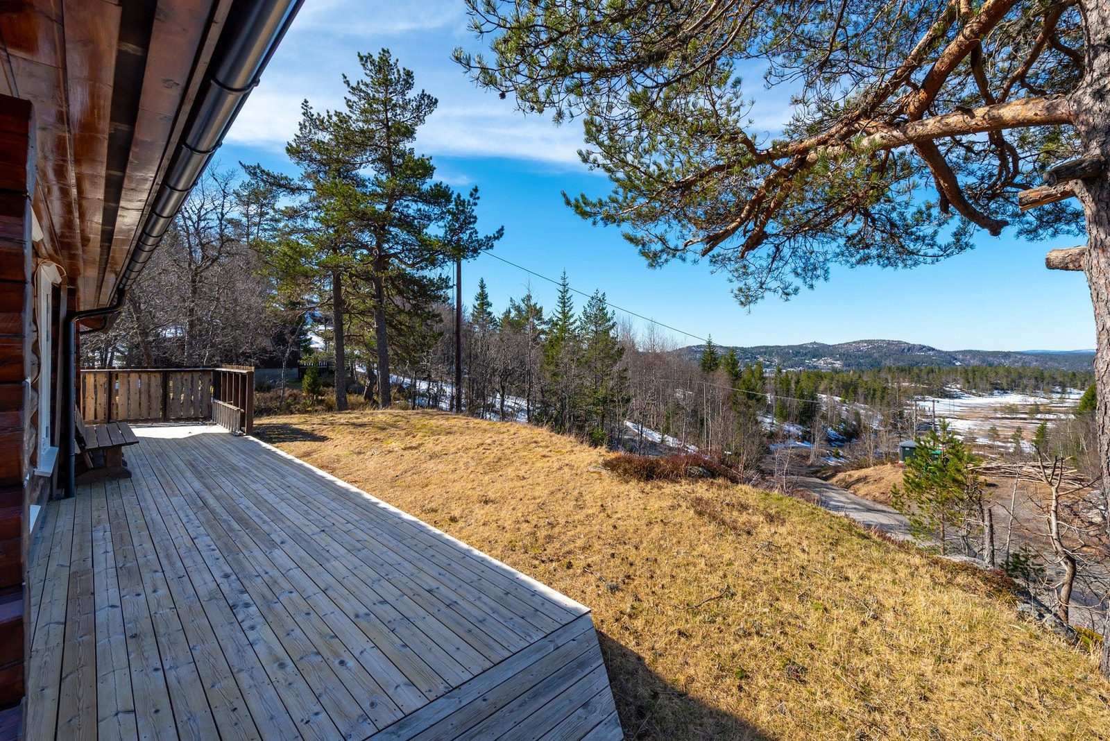 Flott utsikt med fjellene i horisonten. Galleribilde