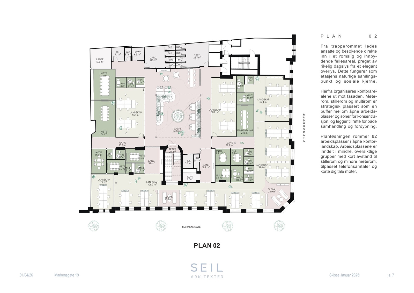 Mulig planløsning 2. etg Galleribilde