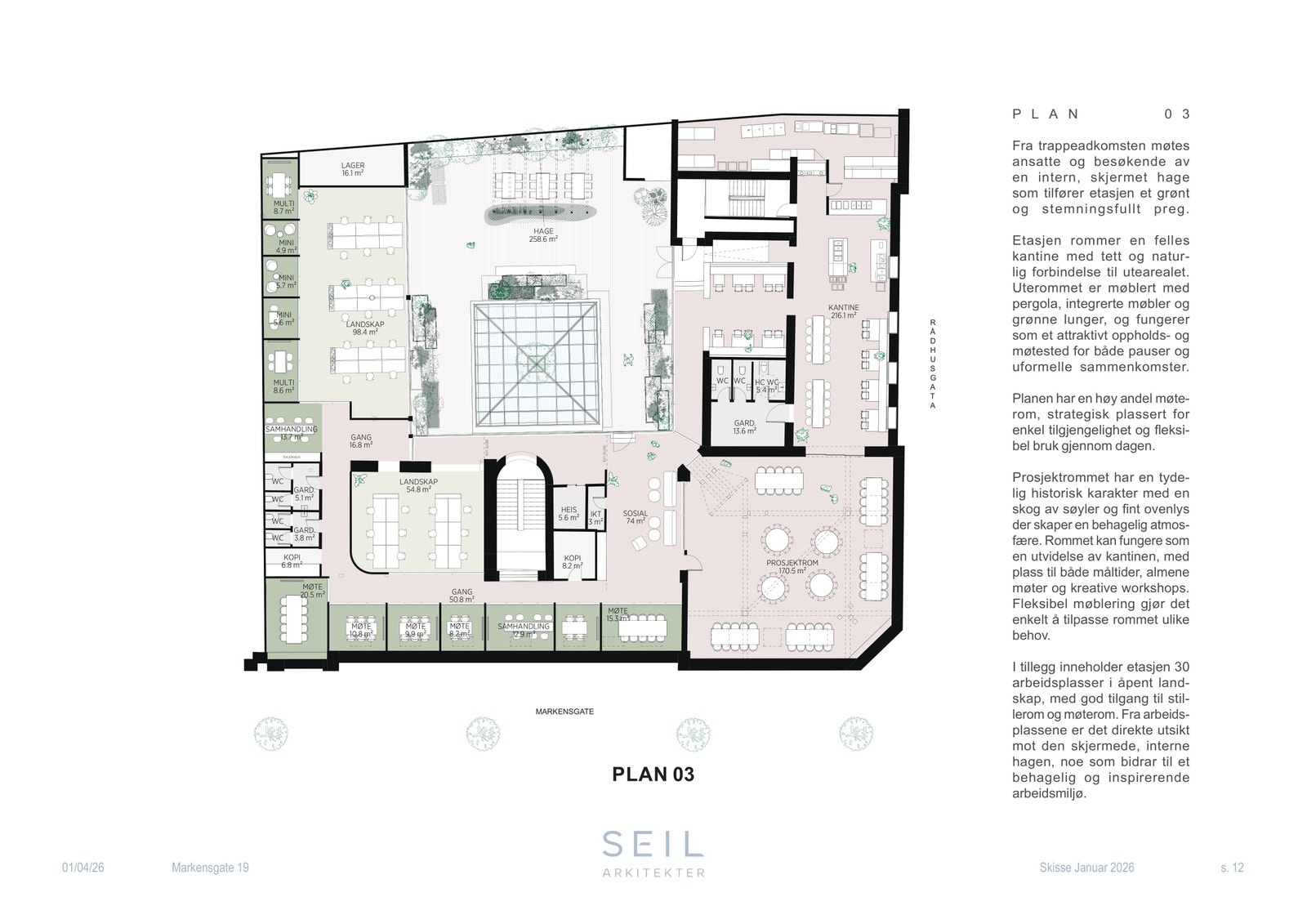 Mulig planløsning 3. etg Galleribilde