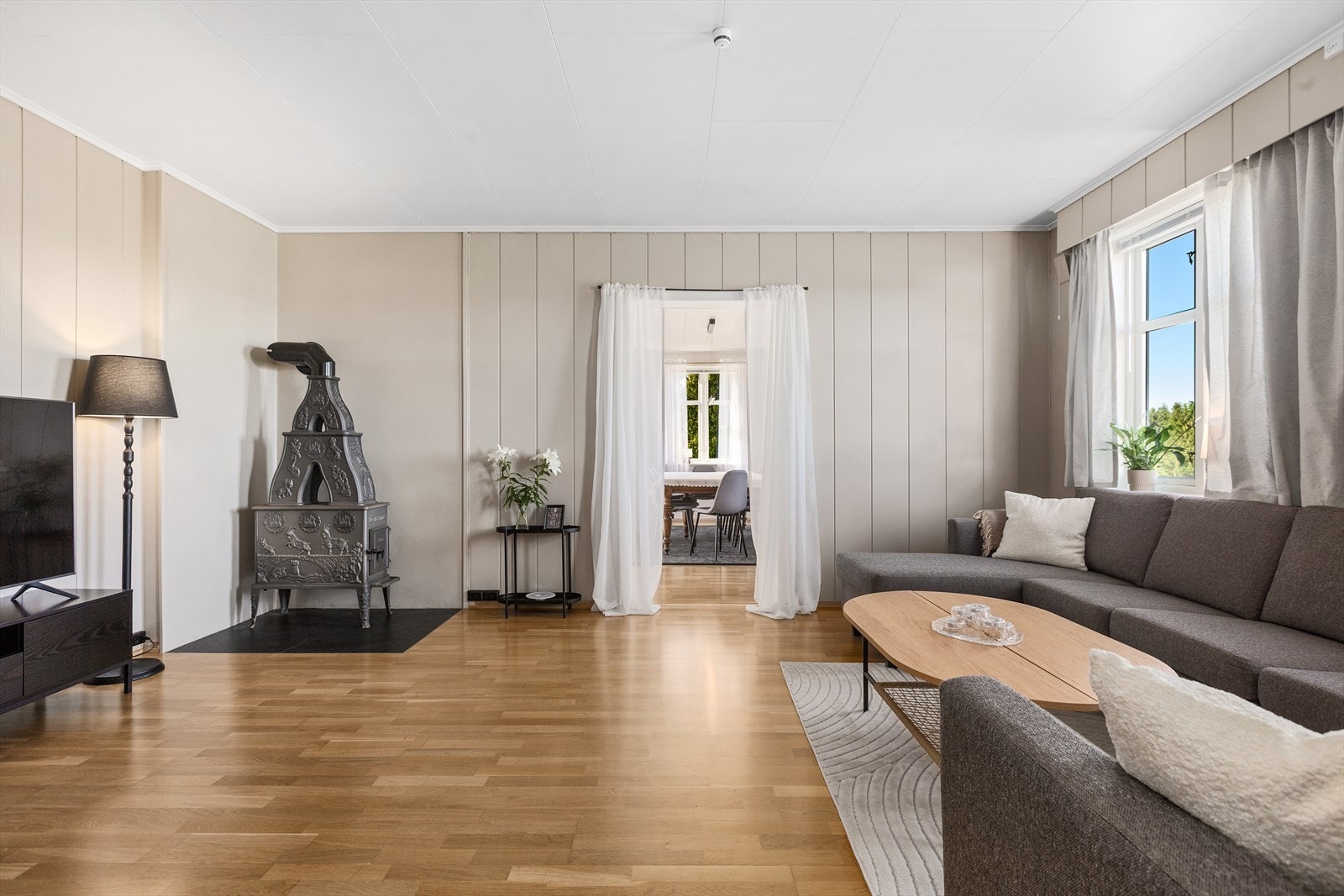 Rommene har delikate og nøytrale fargevalg. Galleribilde