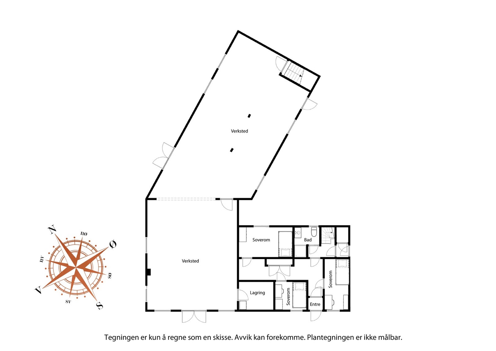 Plantegning 1. etasje Galleribilde
