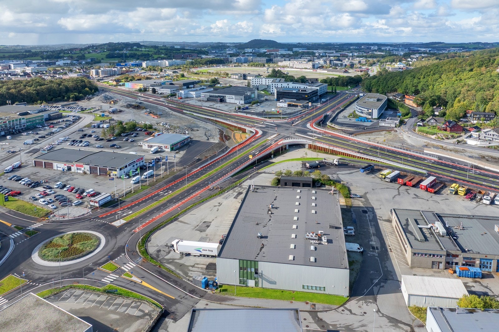 Moderne område med utmerkede transportforbindelser. Galleribilde