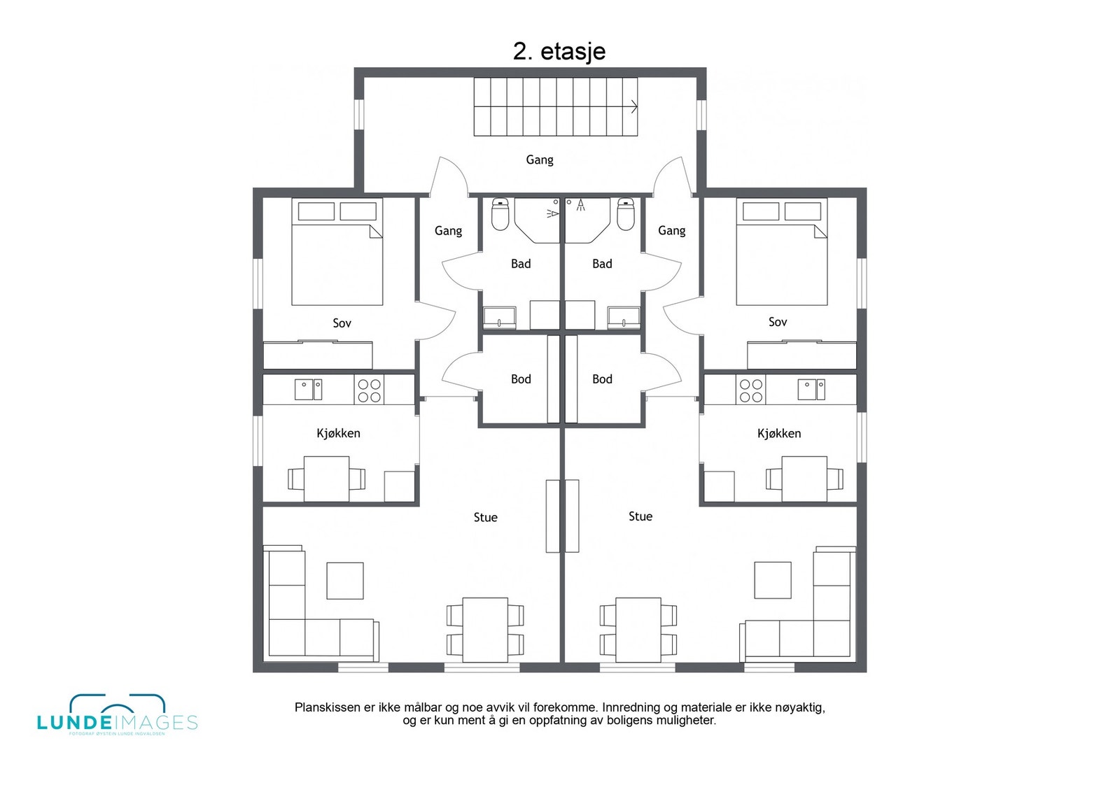 Plantegning leiligheter Galleribilde
