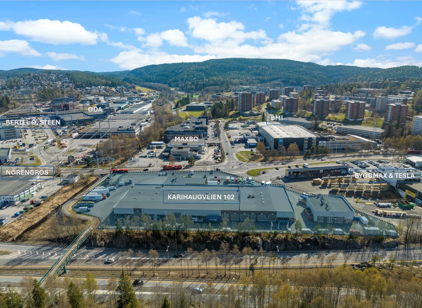Et stort utvalg varierte aktører etablert i området i dag Galleribilde