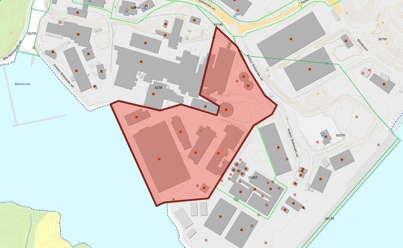 Tomt markert i rødt Galleribilde