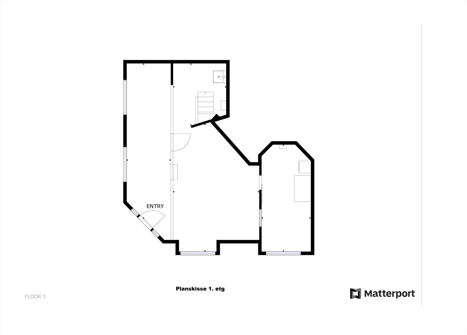 Planskisse 1. etg. Galleribilde