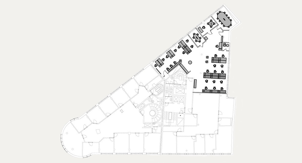 Plantegning 7. etasje - ledig kontorlokale på 299 kvm BTA Galleribilde