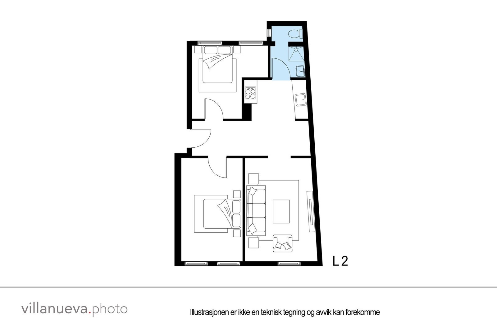 Plantegning andel 2. Galleribilde