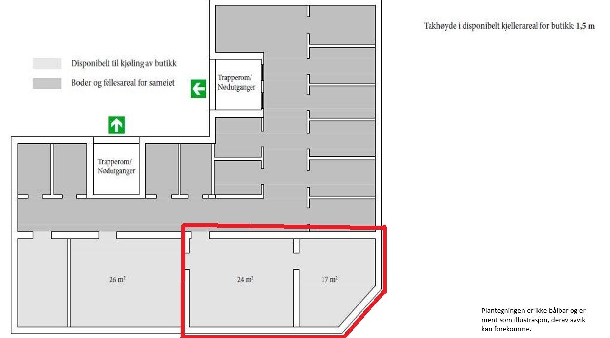 Lokale i kjeller Galleribilde