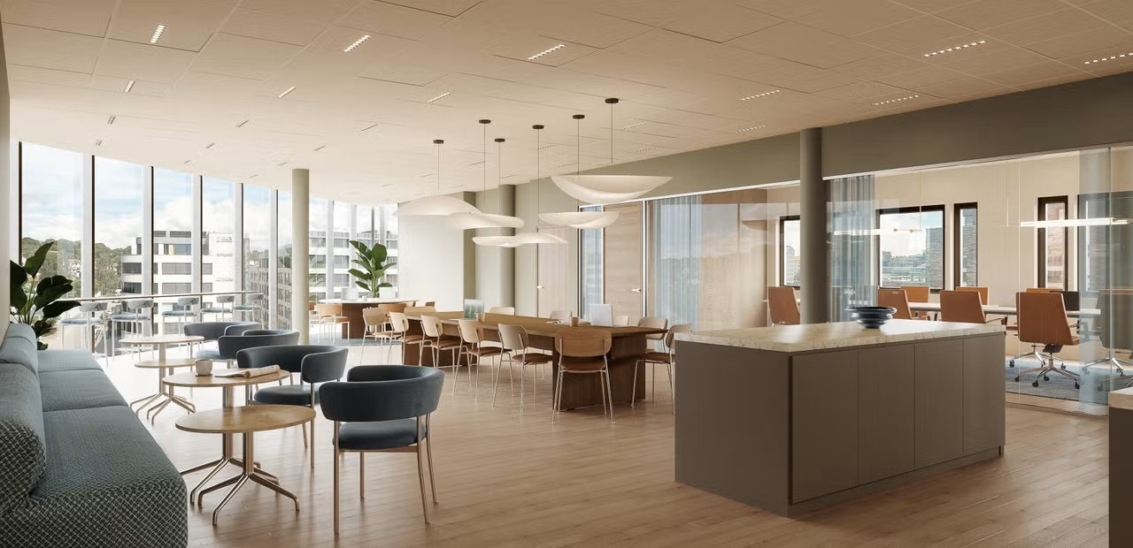 Bygget gjennomgår en omfattende totalrehabilitering, hvor kontorlokalene skreddersys for å møte ny leietakers behov, ambisjoner og fremtidige vekst. Galleribilde