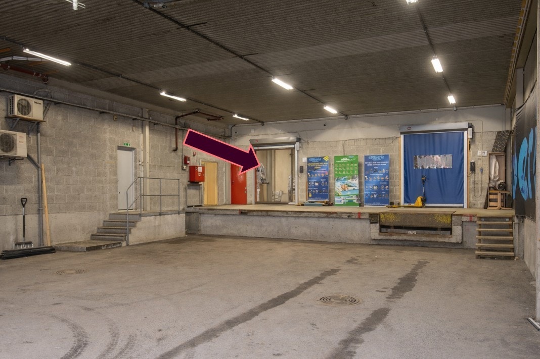 Pil markerer lokalet til utleie Galleribilde