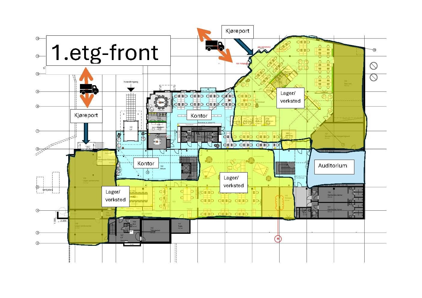Kontor Lager Plan 1 Galleribilde