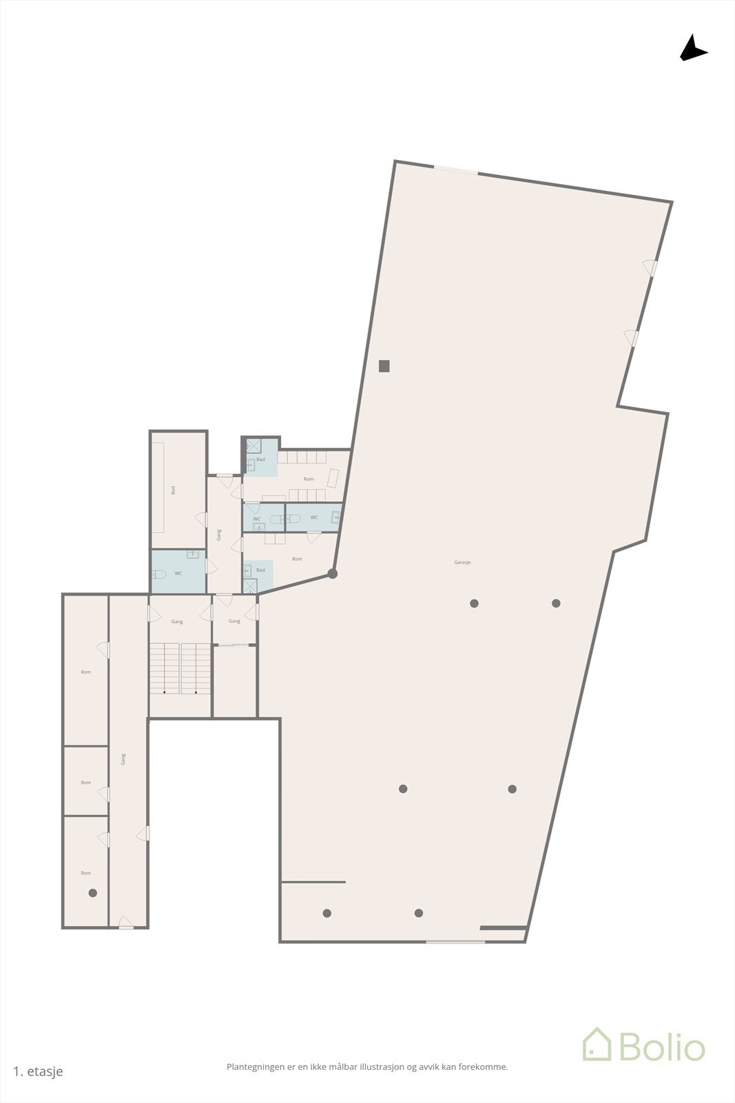Plantegning underetasje Galleribilde