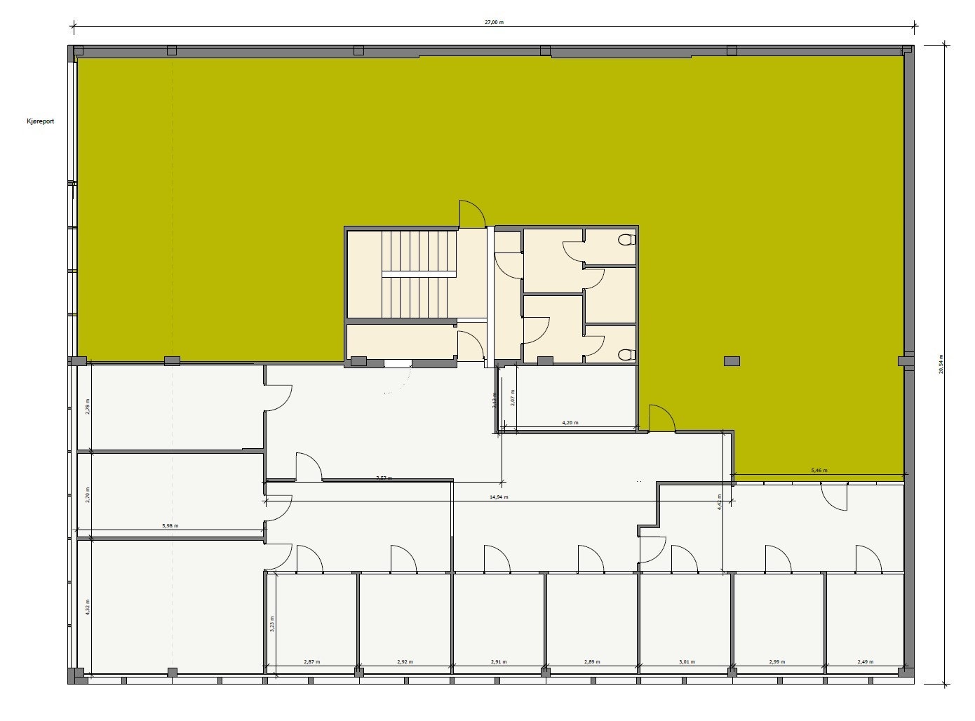 Plantegning 2.etg. Galleribilde