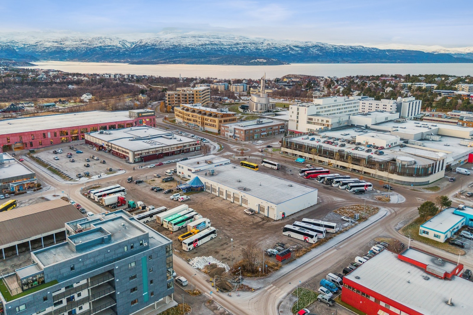 Drone bilde av Alta Sentrum. Galleribilde