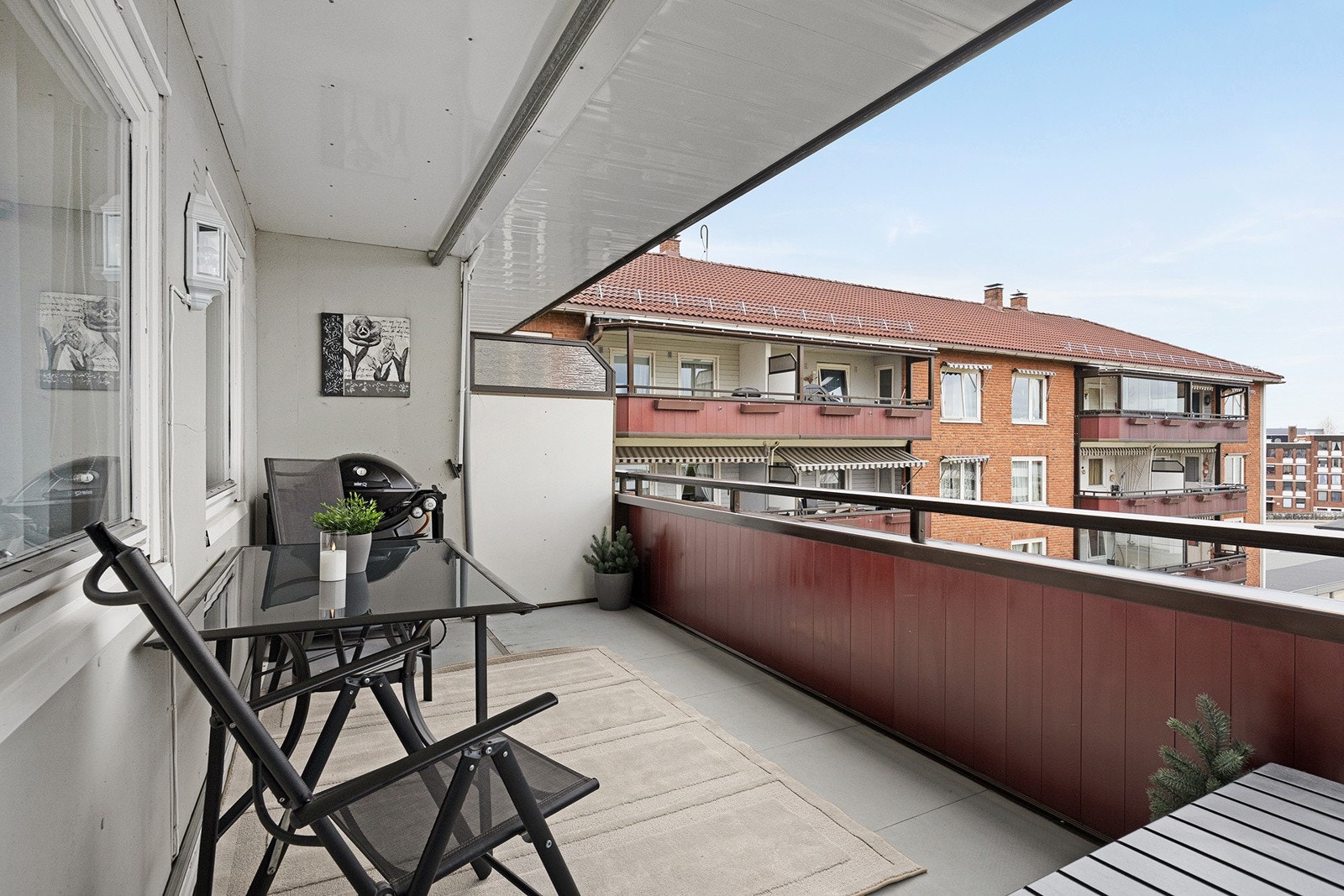 Syd-sydvestvendt balkong på 10m². Galleribilde